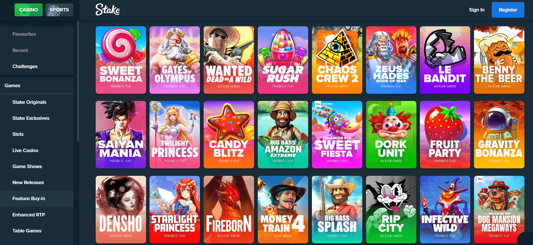 Προεπισκόπηση του Stake Casino/#3 Προεπισκόπηση του Stake Casino/#3