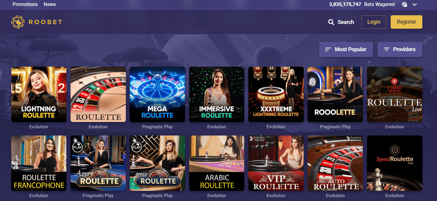 Προεπισκόπηση του Roobet live καζίνο