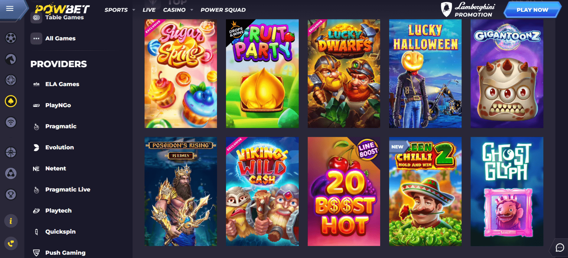 Προεπισκόπηση του PowBet Casino/#1