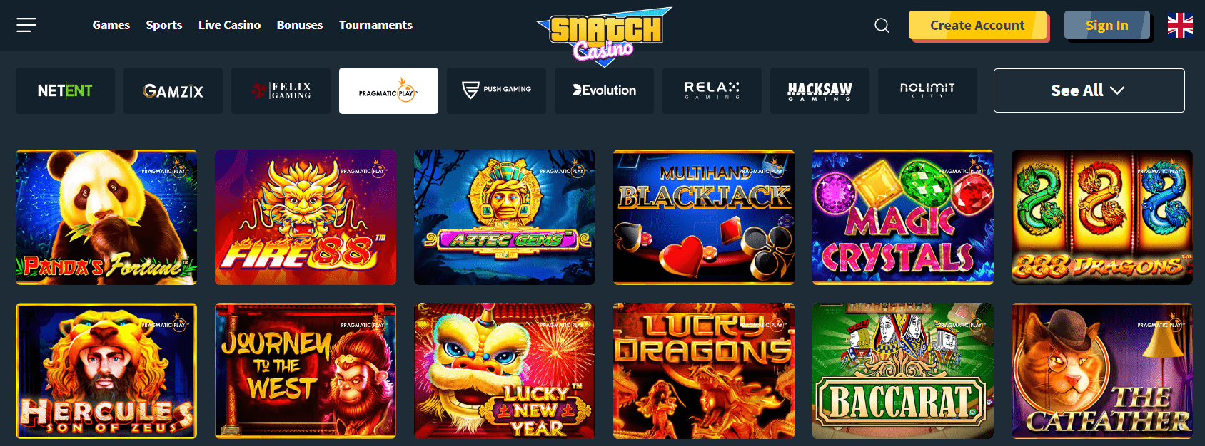 Προεπισκόπηση του Snatch Casino/#2