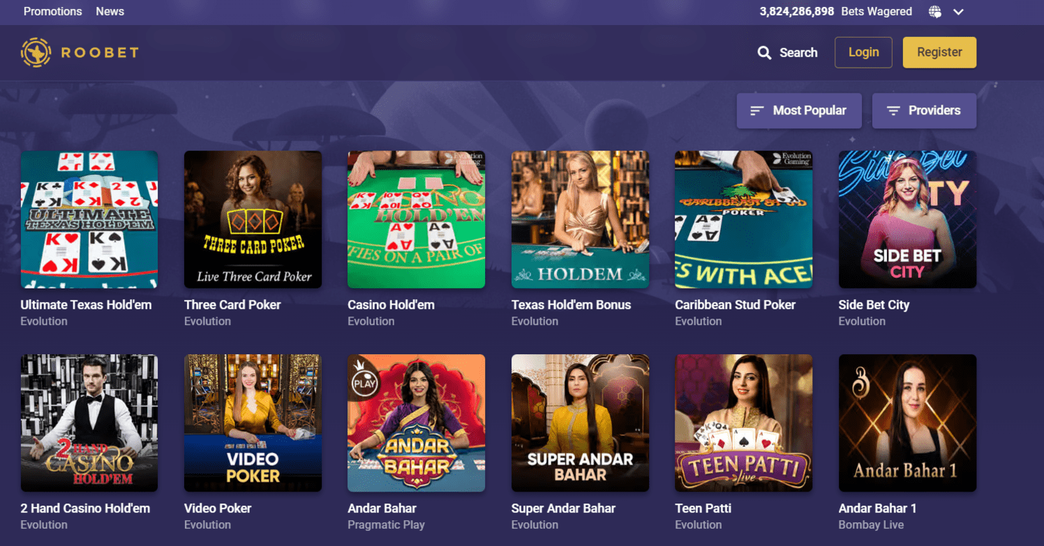 Προεπισκόπηση του RooBet Casino/#3