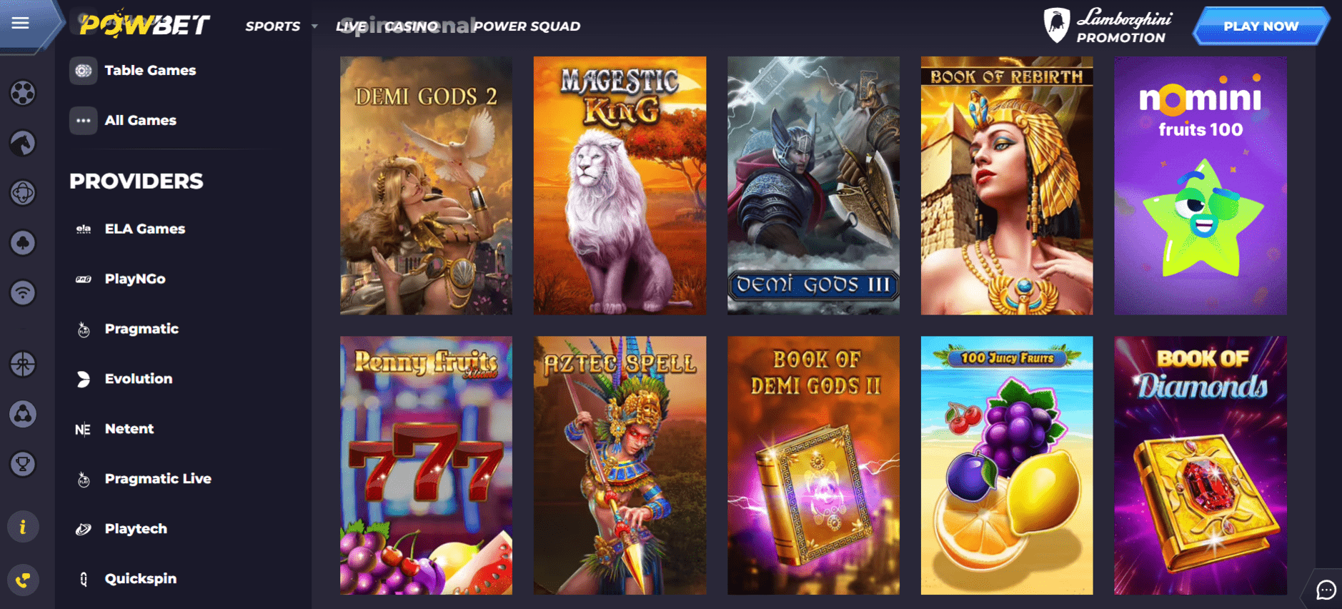 Προεπισκόπηση του PowBet Casino/#4