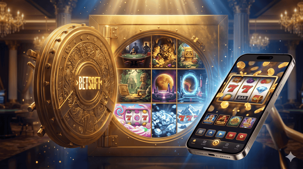 Χρυσό θησαυροφυλάκιο Betsoft με θεματικά slots και κινητό casino