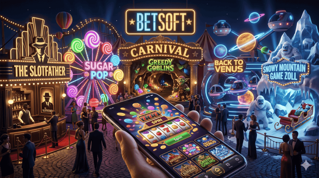 Betsoft carnival με θεματικά slots, κινητό casino και φωτεινές ατραξιόν
